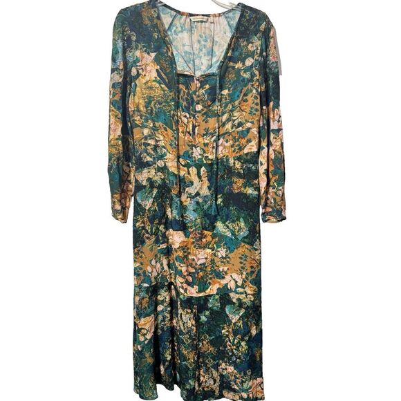 Soft Surroundings Small P Dakota Maxi Dress Floral Button Front Boho Cottage - Picture 2 of 8